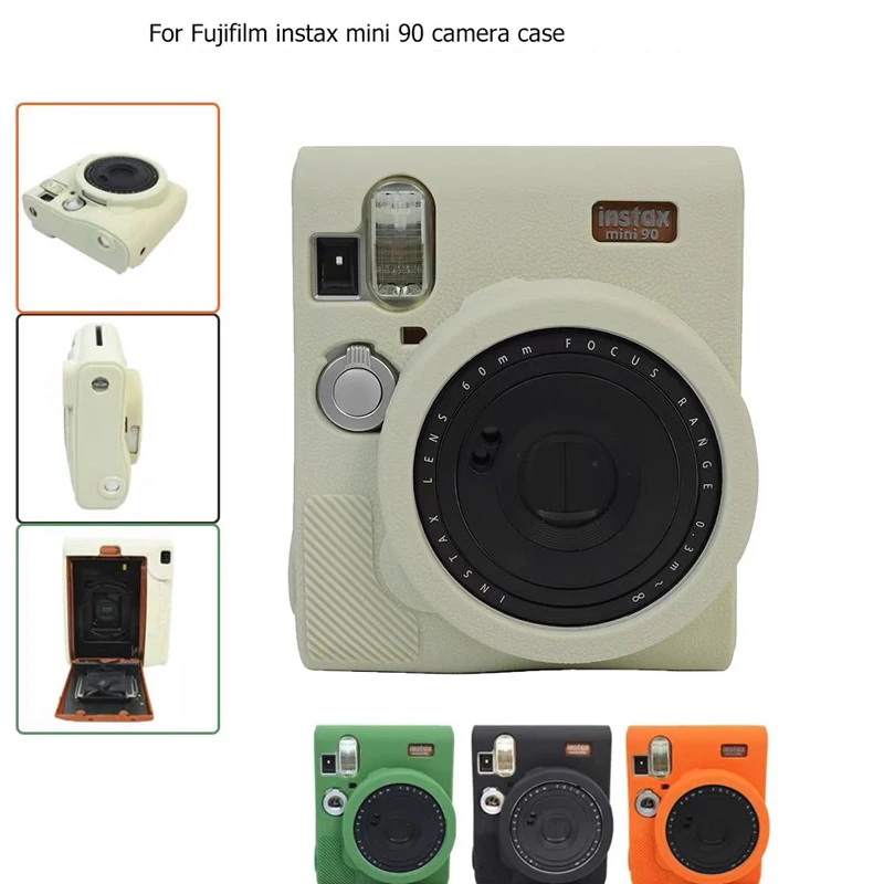 

Rubber Silicon Sleeve Armor Skin Case Body Cover Protector for Fujifilm instax mini 90 Instant Film Camera Protective Video Bag