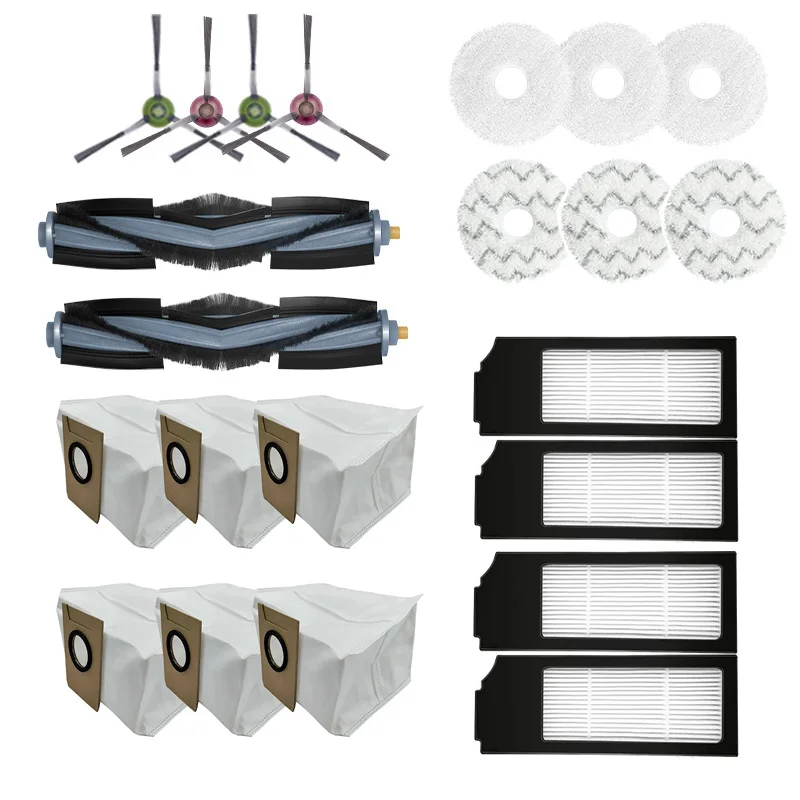 Neue hepa filter seiten bürste haupt bürste mop tücher für ecovacs deebot x1 turbo omni t10 omni staubsauger teile zubehör