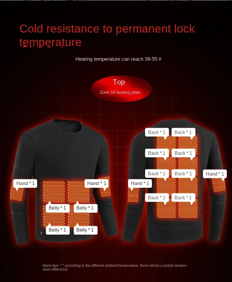 Verwarmde herenset USB-ondershirt Thermisch ondergoed Ski-jas Zelfverwarmende katoenen jas + katoenen broek Thermisch pak Dames Wandelen