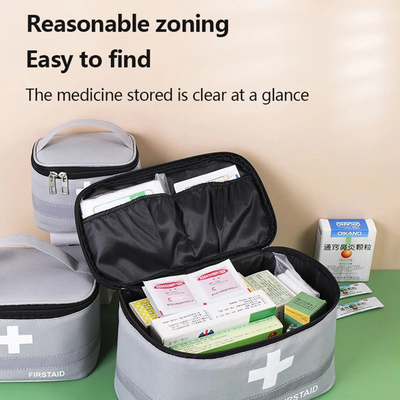 Large Capacity Medicine Storage Bag Portable Medical Kit Home First Aid Kit Survival Bag Emergency Bag Household Medical Kit