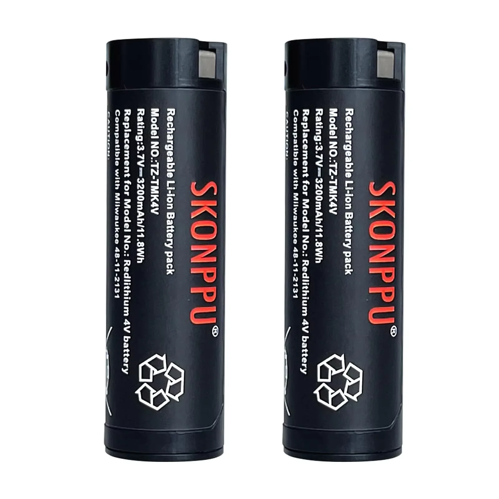 4V 3200mAh Rechargable Li-ion Battery for 48-11-2131 Compatible with Milwaukee Headlamp Flashlight & other Milwaukee 4V Devices