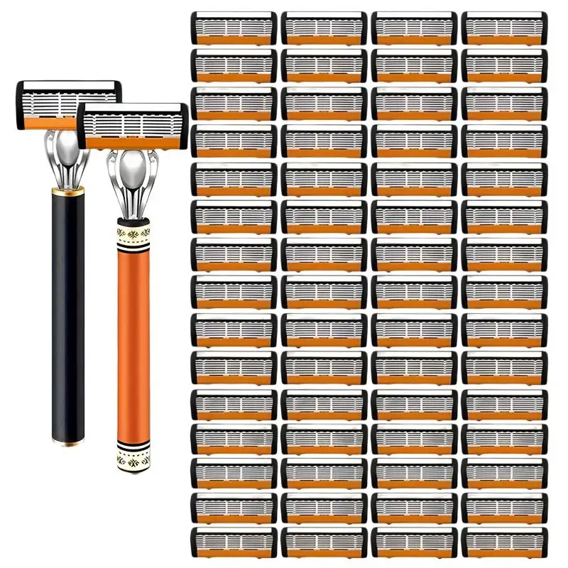 Razor Classic 6 Layer Safety Razor for Mens Shaving&Womens Hair Removal Shaving Blades Manual Shaver