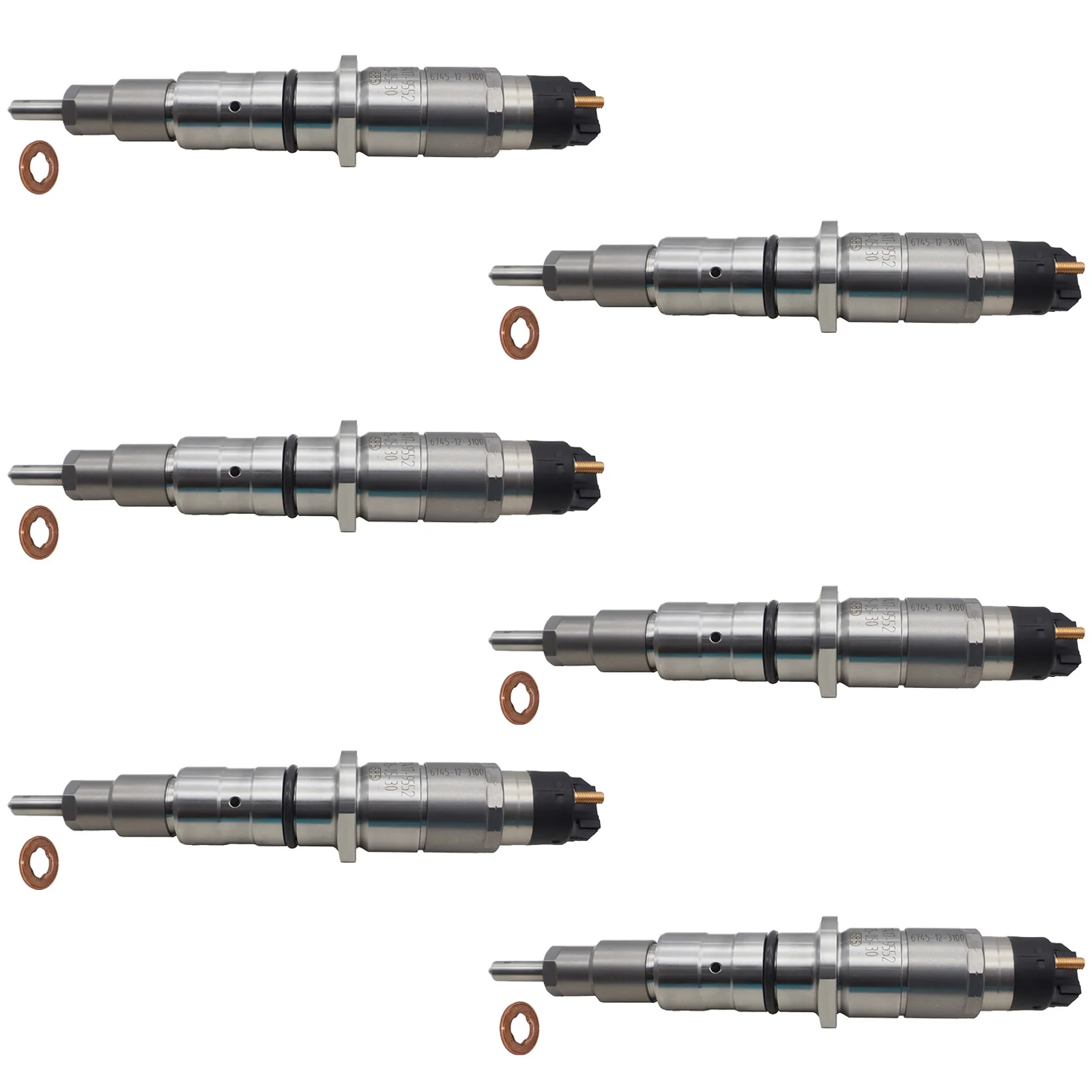6PCS Fuel Injection FIB1036LZ For PAZ 320301-03 3237-03 3237-09 4230 4.5L 4ISBE185B 4ISBE185B 4ISBE160B 4ISBE185B Buses