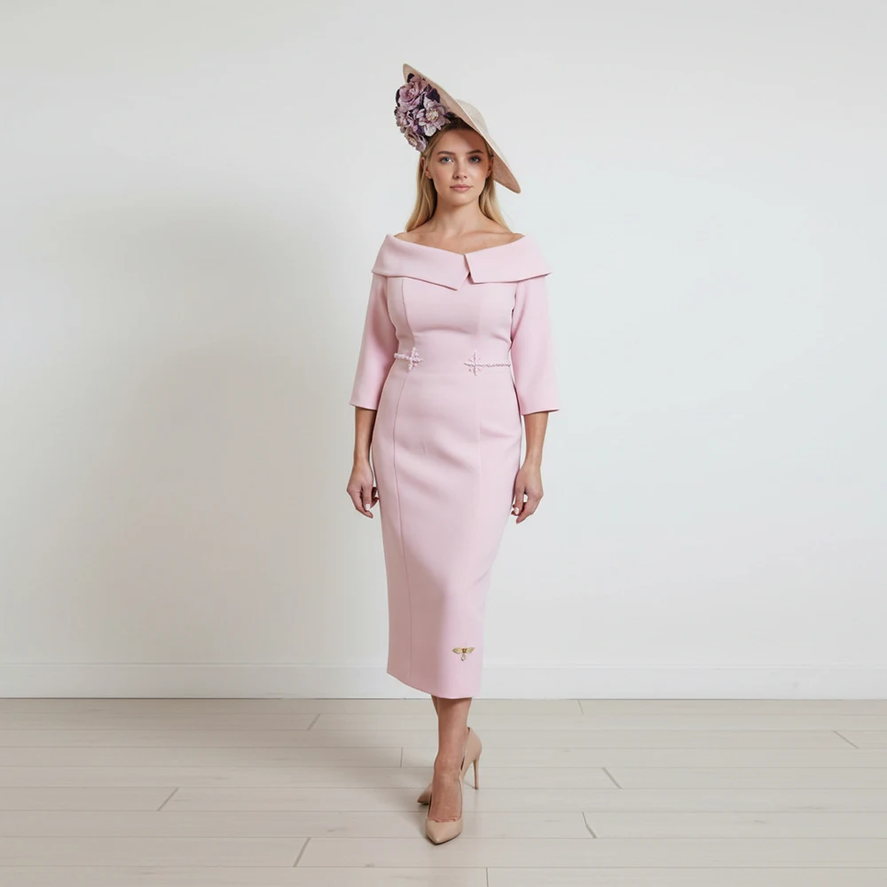 

Off the Shoulder Mother of the Bride Dresses for Women Wedding A Line Prom Dress for Formal Party Elegant Midi Gowns