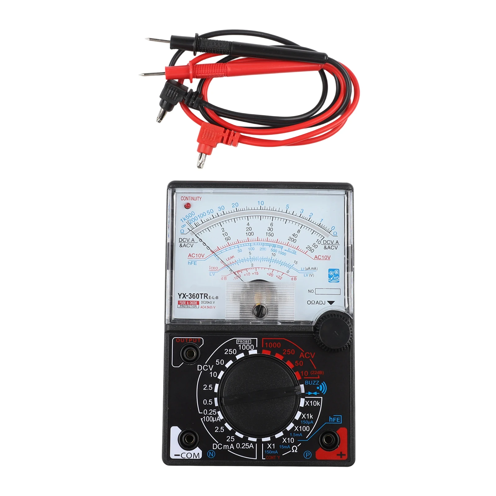 Reliable YX-360TRE-LB Multimeter for Measuring AC Voltage from 10V to 1000V and DC Voltage with Accuracy Within Tolerance Range