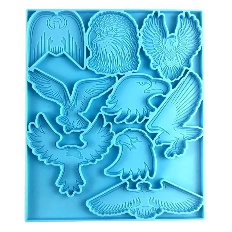 A52E Anhängerform Tonformen Adlerförmige Silikon-Schlüsselanhänger-Formen Silikonmaterial Perfektes Geschenk für – Detail 9