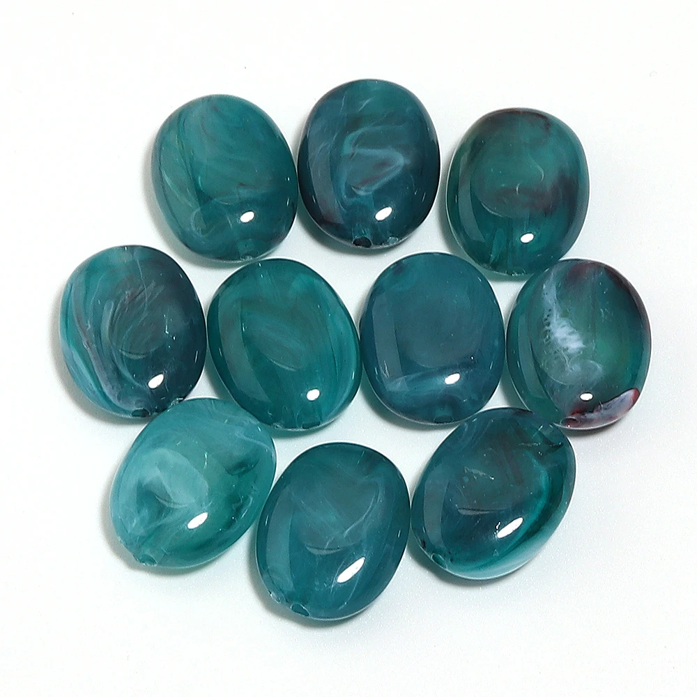 20 Stück 15 x 19 mm zweifarbige ovale Acrylperlen, imitierte Jadesteine, lose Abstandsperlen für die Schmuckherstellung, DIY-Armband, Halskette – Detail 19