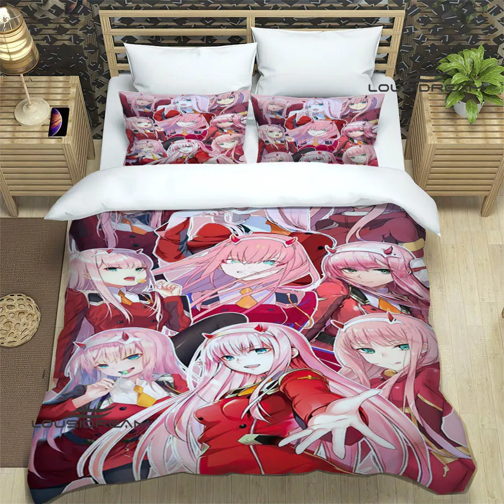 DARLING in the FRANXX Cartoon Bedding Sets exquisite supplies set duvet cover bed comforter set bedding set luxury birthday gift