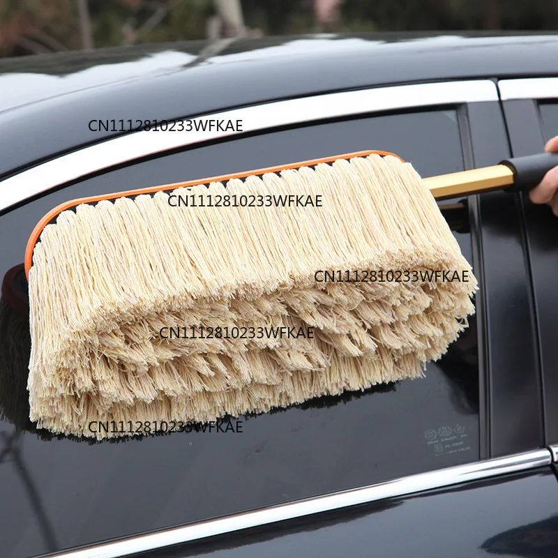 Dust wax tow long handle telescopic brush car trailer soft wool cotton thread car brush cleaning supplies car wash