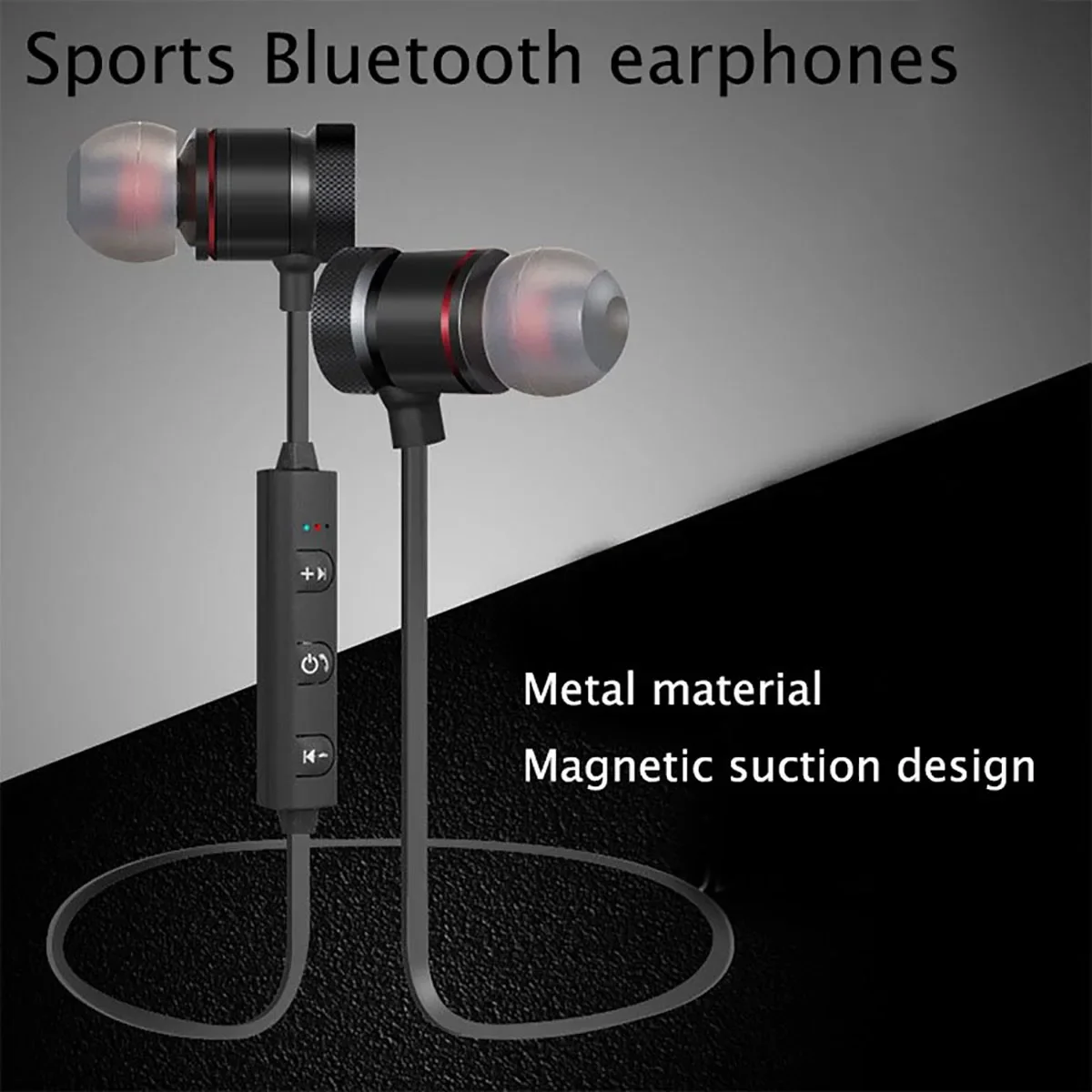 Bezprzewodowy obuuszny stereofoniczny sportowy zestaw słuchawkowy Bluetooth wiszący na ucho do biegania bardzo długi czas czuwania magnetyczna