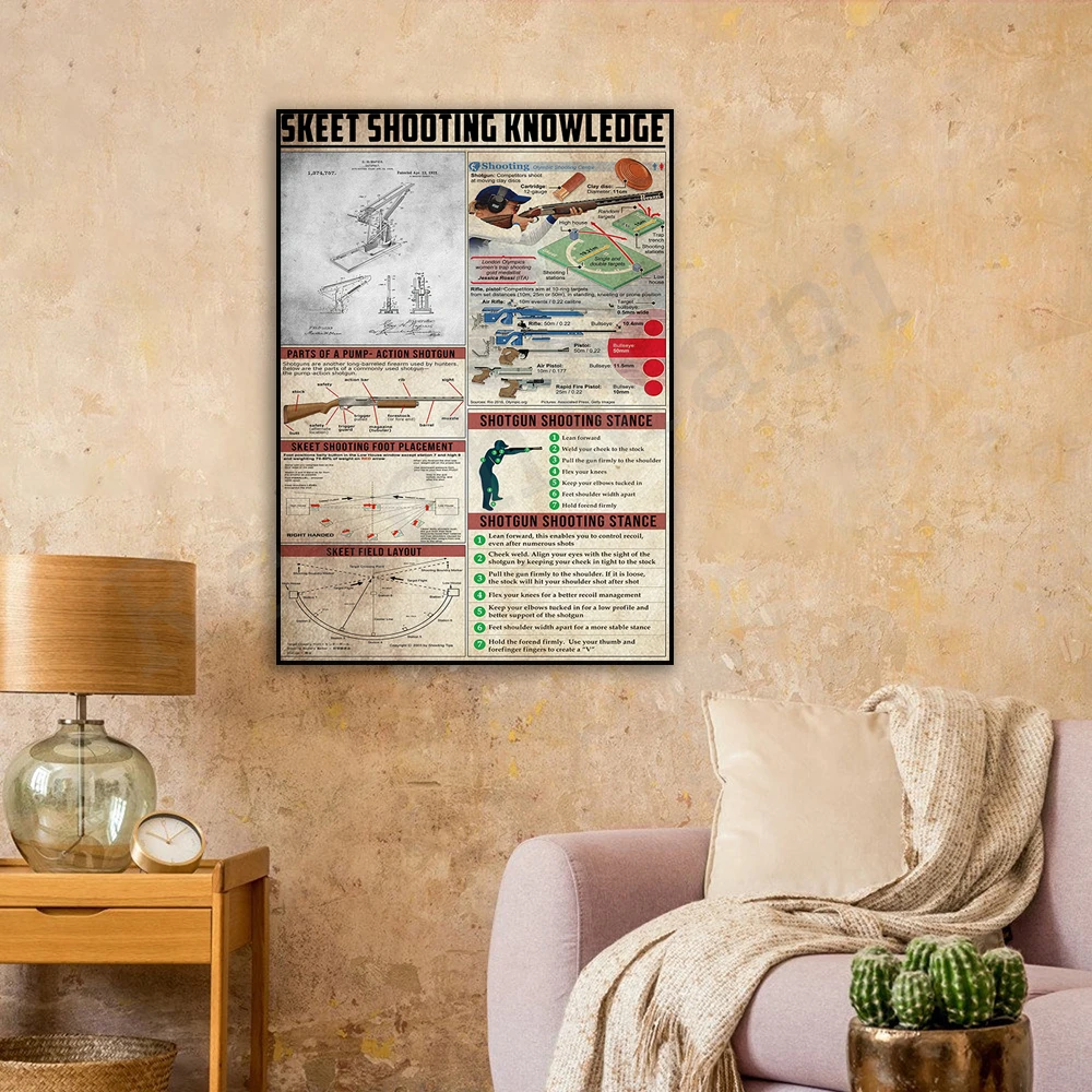 Flying Saucer Shooting Knowledge Vintage Frameless Poster, Most Iconic Quote Poster, Home Decor Art, Shooting Gift