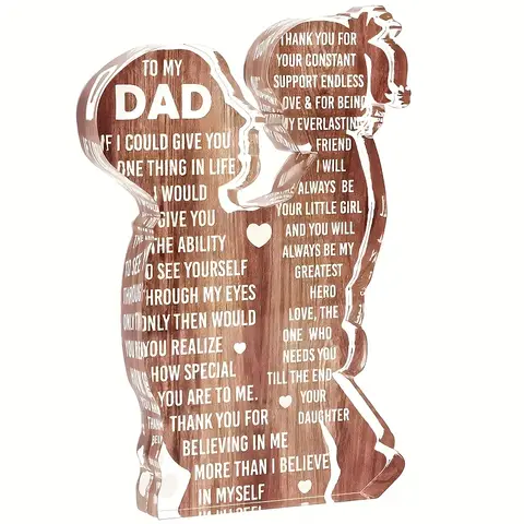 1pc Unique Acrylic Tabletop Sign for Dad, Contemporary Style, Multipurpose Desk Decor, English Language, Ideal Gift for New Dad