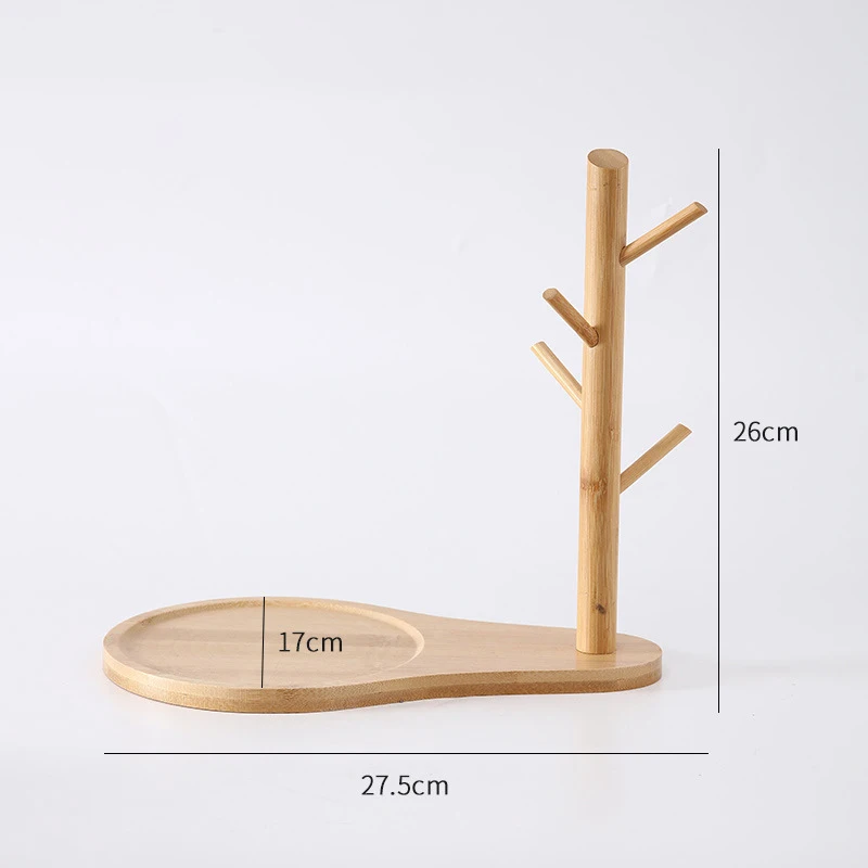Nordic Bamboo Tree Branch Storage Tray Living Room Desktop Key Hanger Jewelry Display Frame Decor