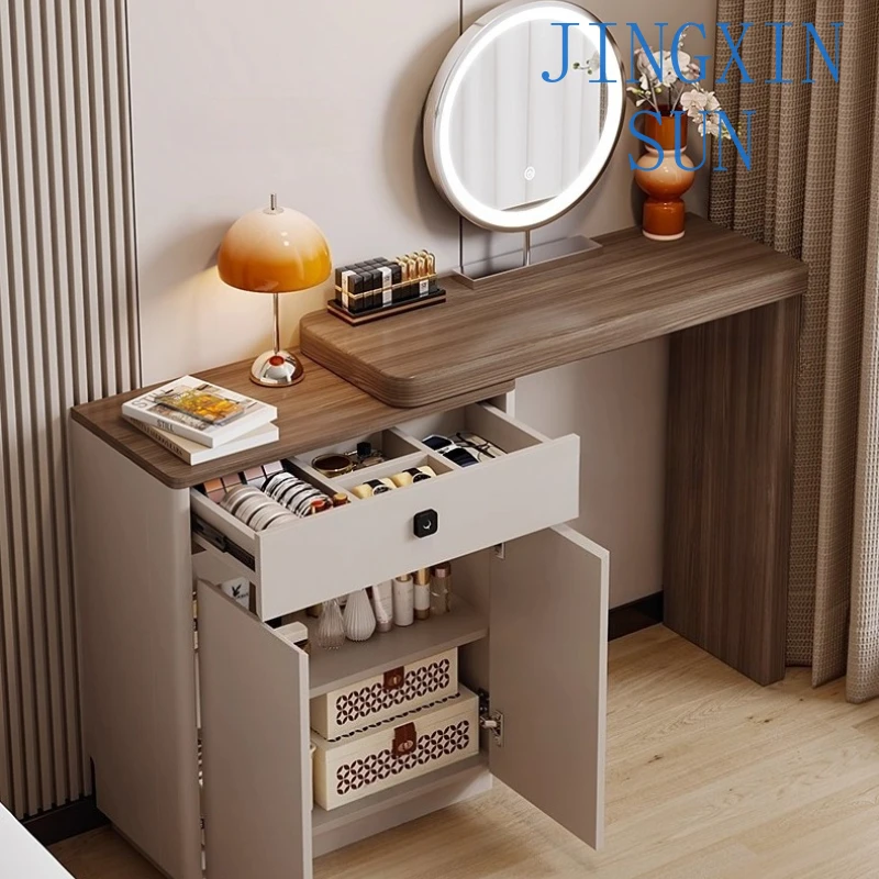 Toiletries Italian minimalist dresser light luxury bedroom with fingerprint lock makeup table vanity Dressing table dressers