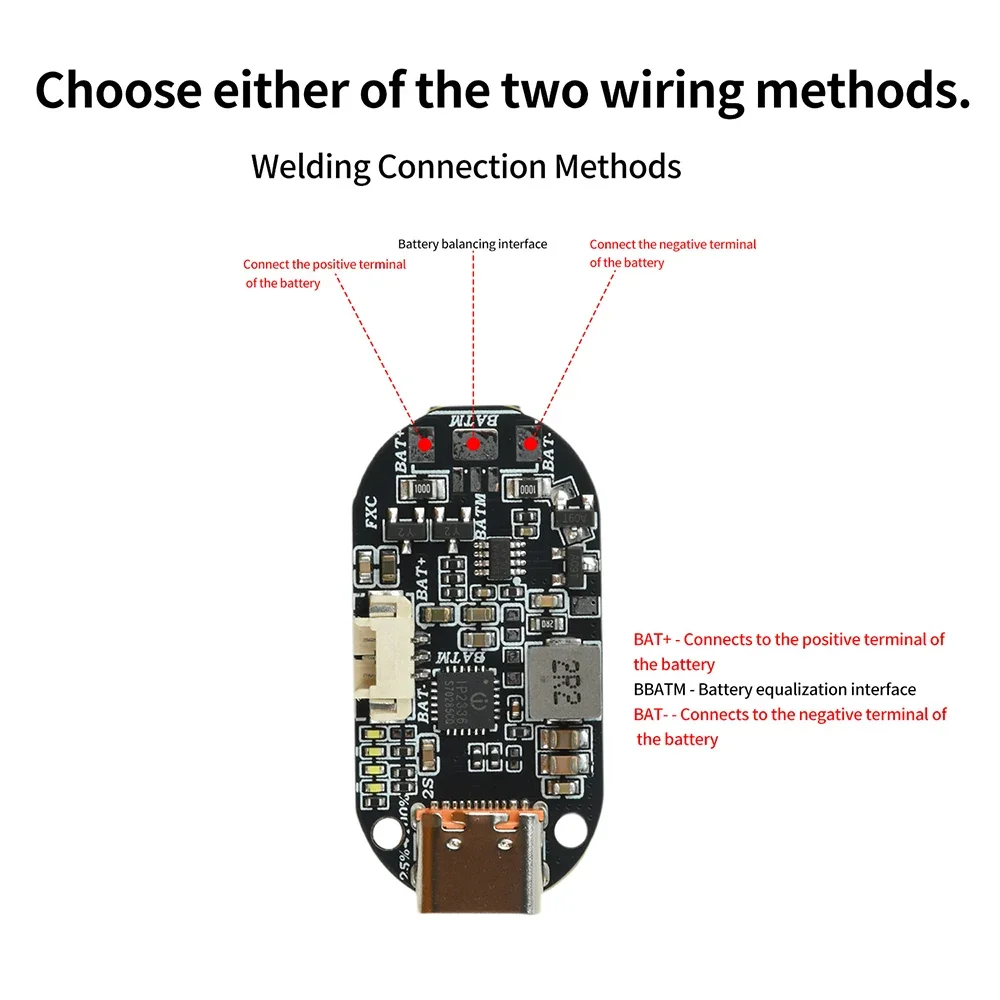 2S Lithium-Ionen-Akku Lade- und Entlade-Modul IP2336 Typ-C PD Schnellladung Bidirektional Einstellbare Spannung & Stromstärke – Detail 6