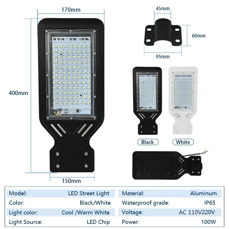 防水LED街路灯,屋外照明,ウォールライト,カントリーハウス用スポットライト,AC 110v,220v,100w