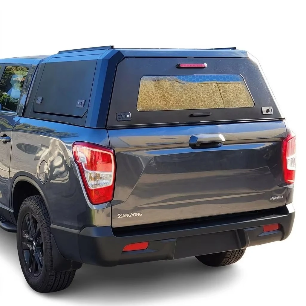 Aluminum Hard Top Truck Canopy Tonneau Cover for KGM Musso 2023-2025 Double Cab 4X4 Pickup Topper Waterproof Heavy Duty