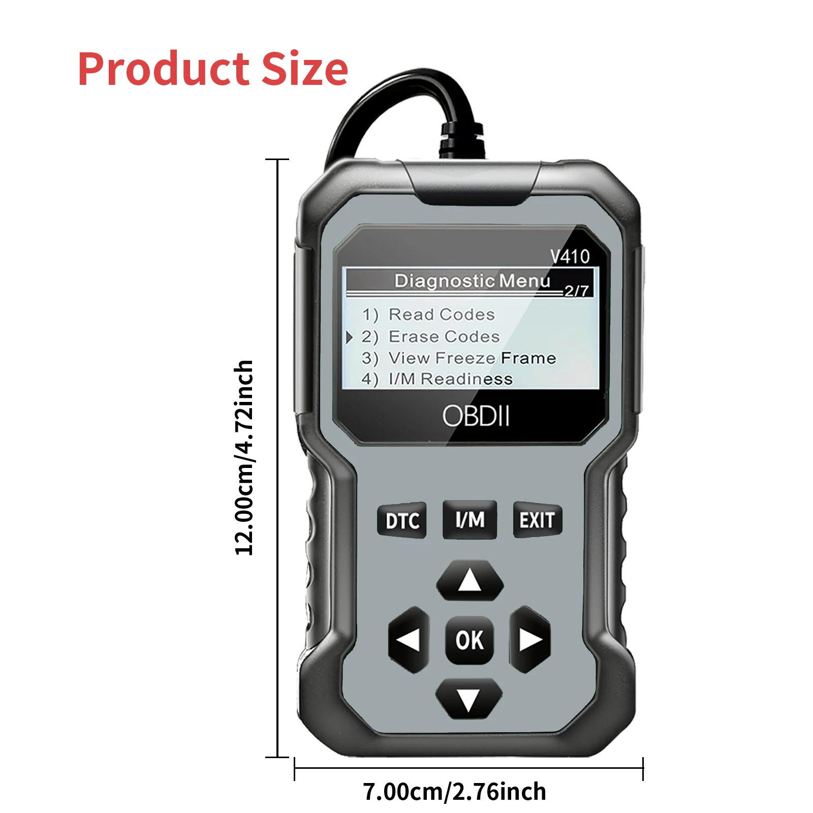 يمكن لقارئ رمز خطأ محرك السيارة الماسح الضوئي Obd Ii أداة المسح التشخيصي وقراءة ومسح رموز الخطأ من مركبات بروتوكول Obd2 من عام 1996 أو أحدث #4