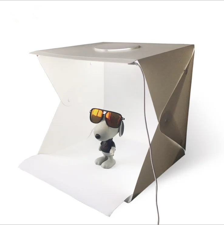 40*40cm portable folding small studio set 2 LED fan soft light box photography props large