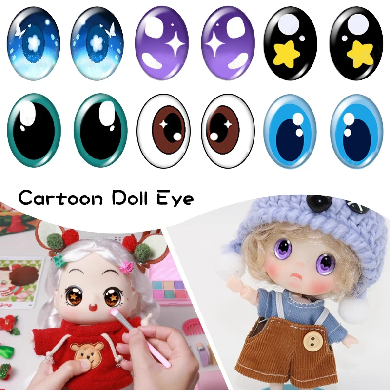 

Cabochon Eyes for DIY Crafts for Doll Making Doll Accessories 10x14mm/13x18mm/18x25mm Oval photo glass cabochon demo flat back