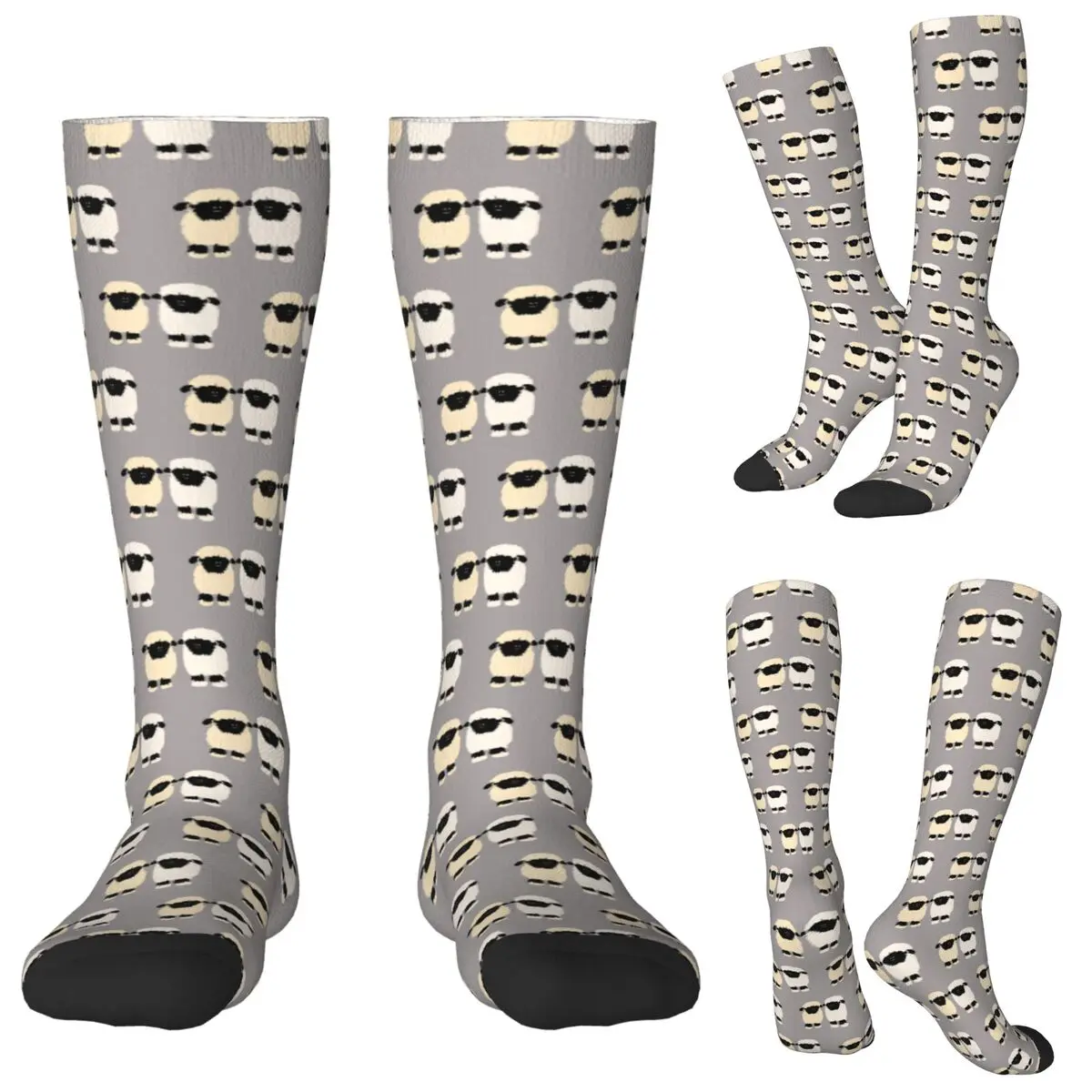 

Valais Black Nose Sheep Friends Socks Harajuku Stockings All Season Long Socks Accessories for Man Woman Gifts