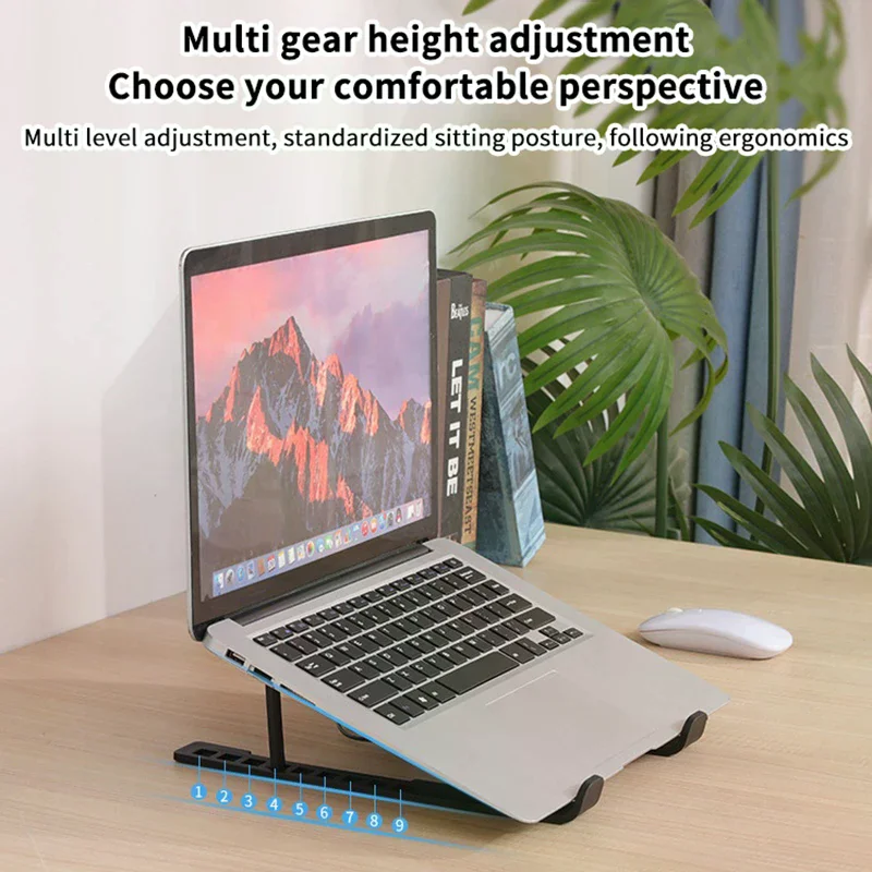 Foldable Laptop Cooling Pad Portable Notebook Radiator Bracket Heighten Stand With Cooling Fan Laptop Cooler Base Holder