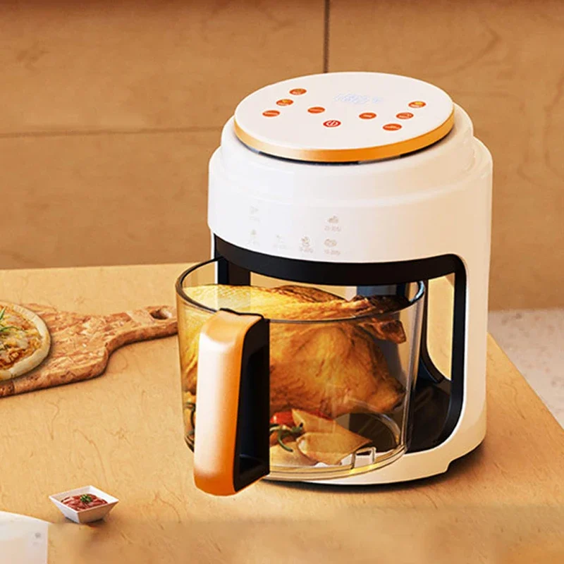 220V Visual Air Fryer 3L Capacity Oil-free Electric Fryer Automatic Household 360°Baking LED Touchscreen Deep Fryer without Oil