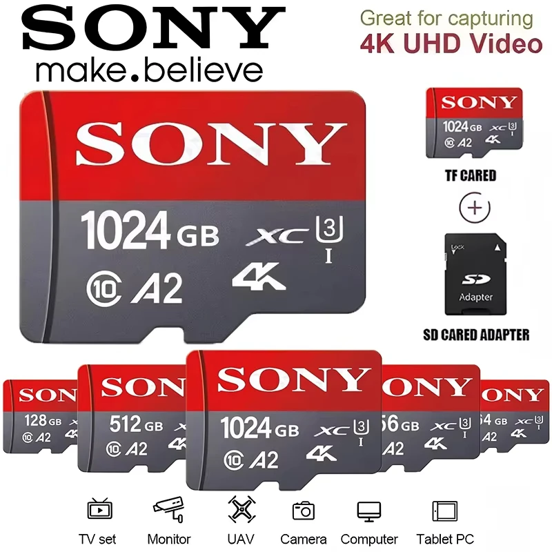 

1TB SONY Micro SD TF Card Class Memory Card 2568GB 512 GB High Speed Cartao De Memoria Flash Memory TF Mecard C10 For Xiao Mi