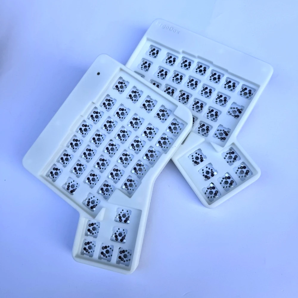 Ergodox Wired Split Keyboard Kit Custom Acrylic Material Hot Swap RGB Support QMK/VIAL Ortholinear Indicator Mechanical Keyboard