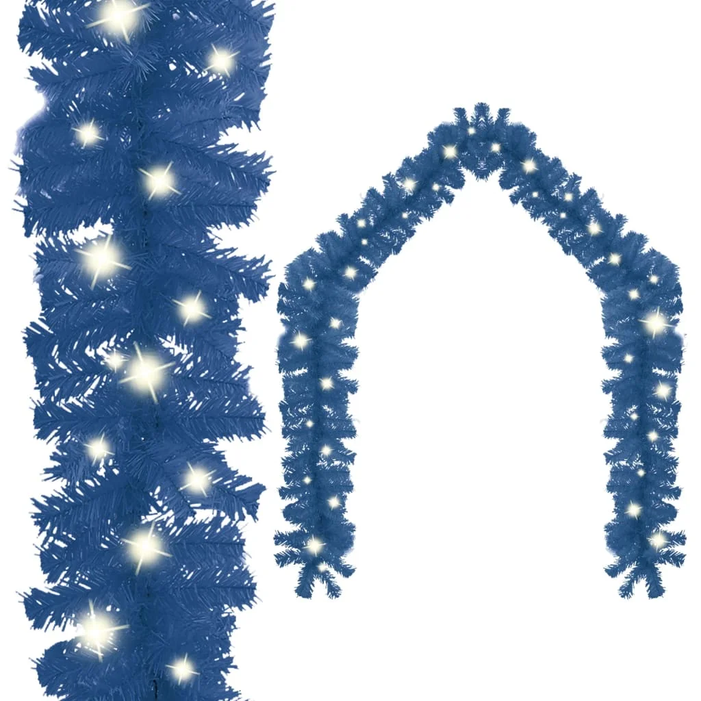 

Christmas Garland with LED Lights 393.7" Blue