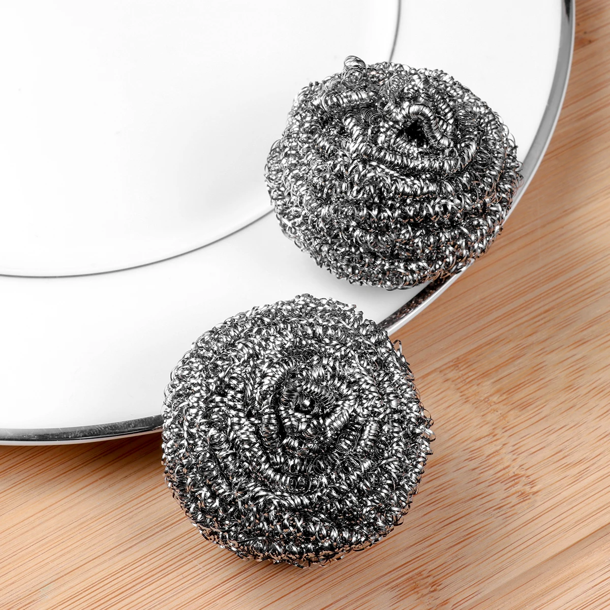 

Dish Washing Sponge Scrub Set Steel Wool Stainless Scouring Pads Non Scratch Kitchen Cleaner Grease Stain Removal