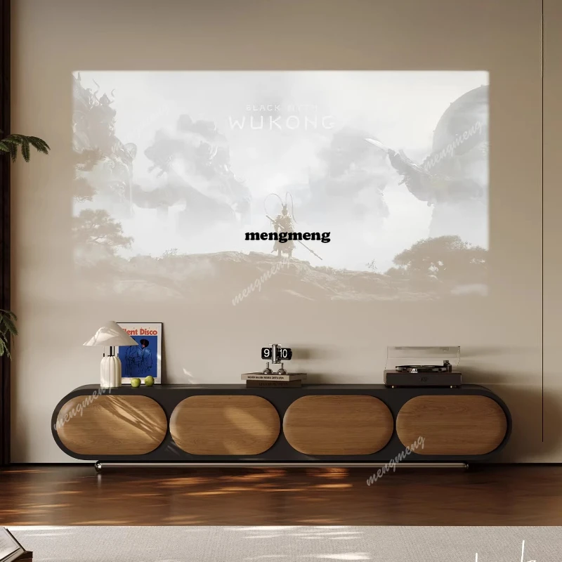 Italian TV cabinet solid wood floor-to-ceiling living room home French retro second-hand TV cabinet
