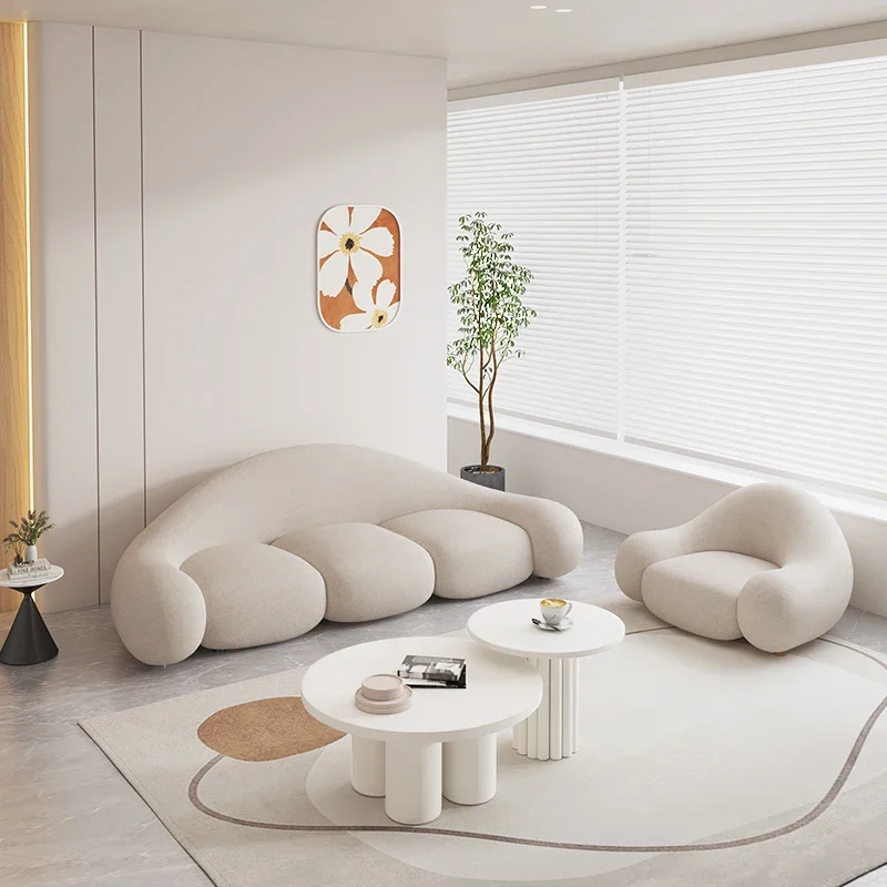 

Long Floor Living Room Sofa, Love Seat Luxury Modern Designer, Creative Lounge Arm Furniture