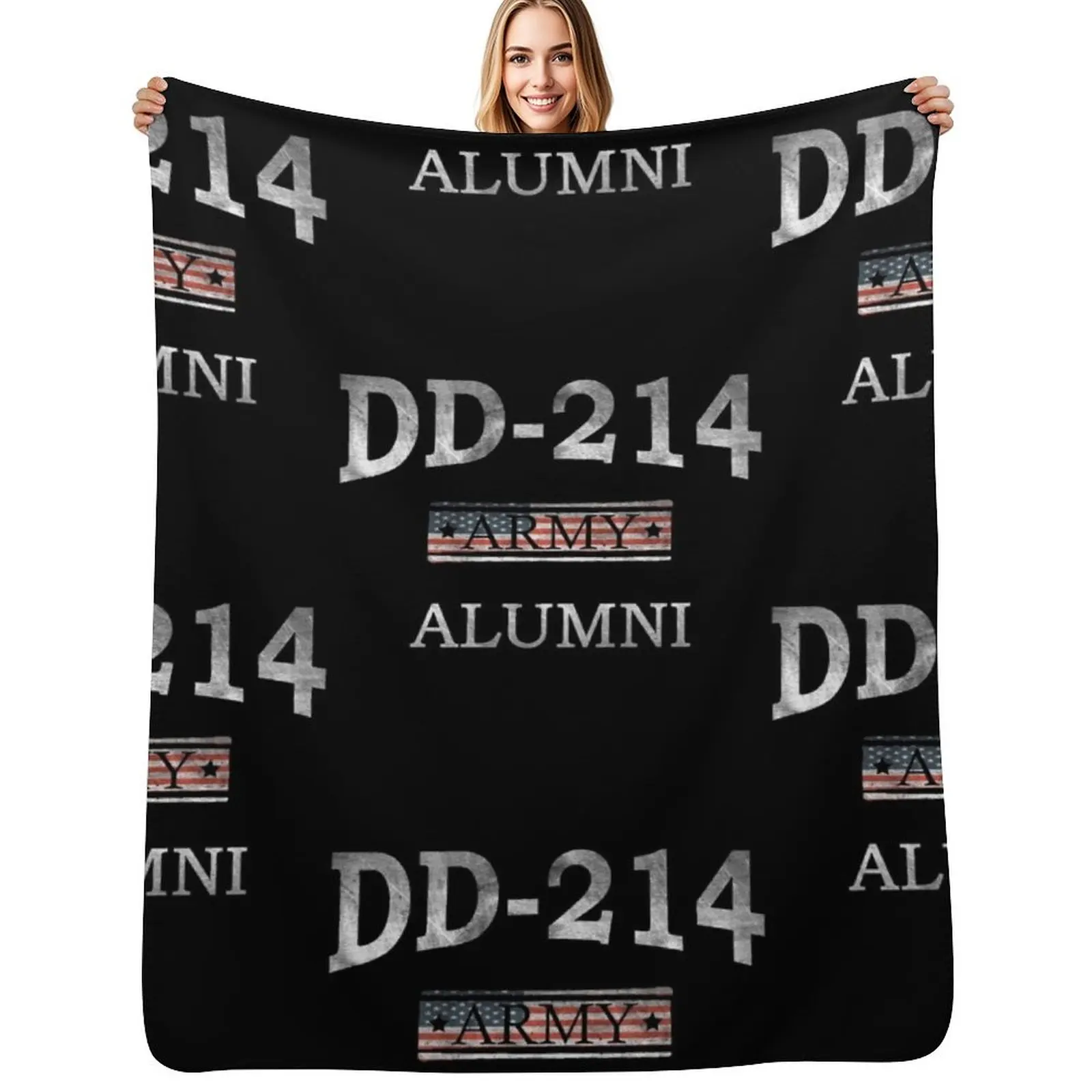 

DD 214 Army Alumni Throw Blanket For Baby wednesday Decorative Beds Stuffeds Blankets