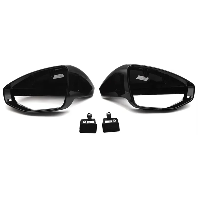 

AEA7-4KG949145 4KG949146 For A6 C8 Black Lane Change Assist Mirror Housing With Lane Change Assist Light