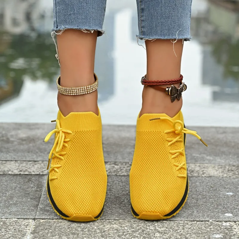 Women Vulcanized Shoes Breathable  New Lightweight Couple Soft Mesh Ladies Casual Shoes Outdoor Casual Driving Shoes