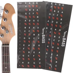 1PC 4/5 chord bass scale sticker with English letters and tone names electric guitar beginner's fingerboard sticker