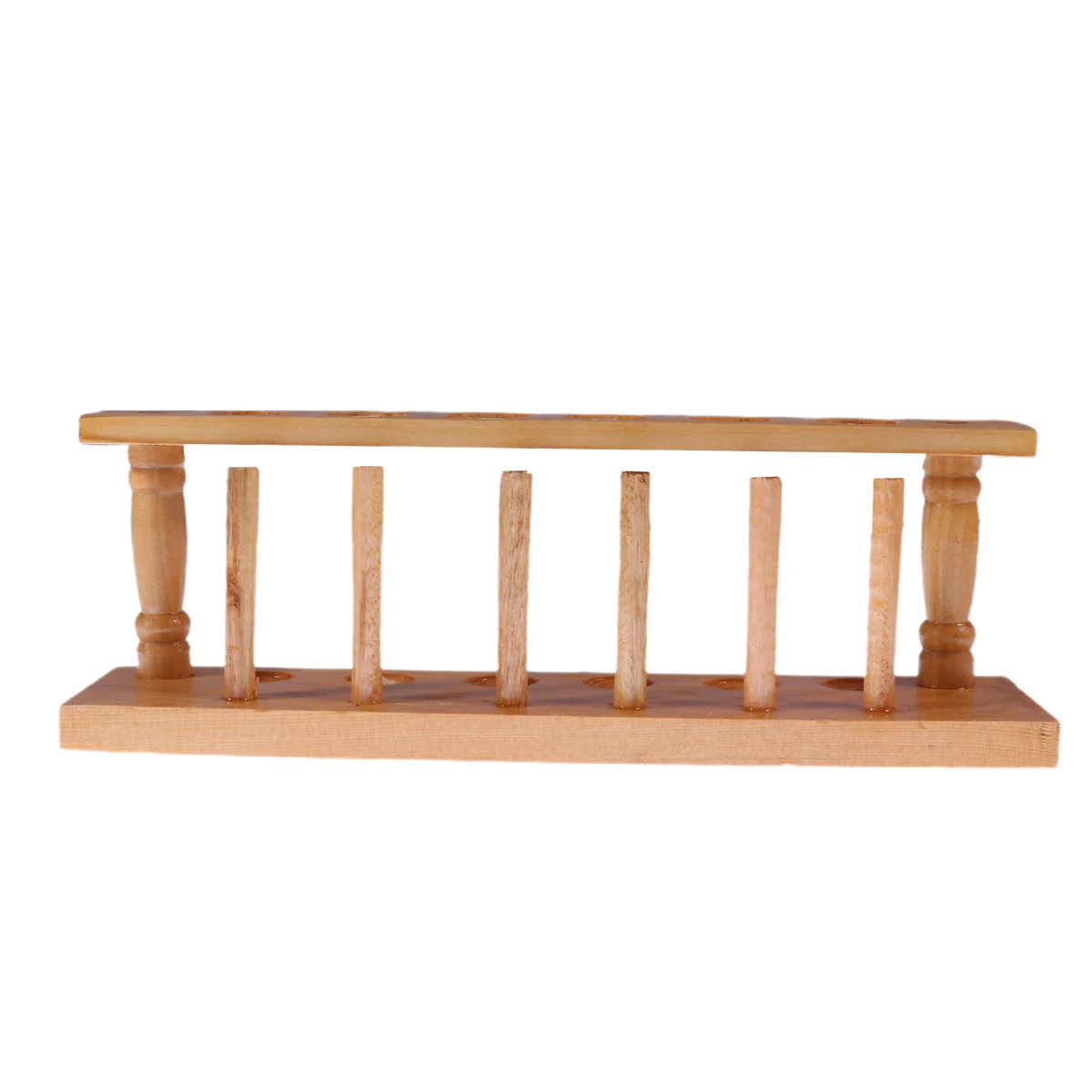 

Wooden Lab Tube Rack Test Stand Shelf Stand 6 Holes Reusable School Laboratory Supplies Test Tube Holder Drying