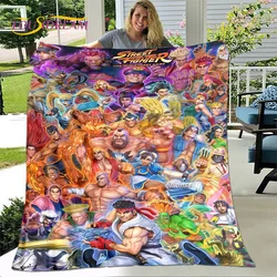 Street Fighter Retro Game Gamer Soft Plush Blanket,Flannel Blanket Throw Blanket for Living Room Bedroom Bed Sofa Picnic Cover