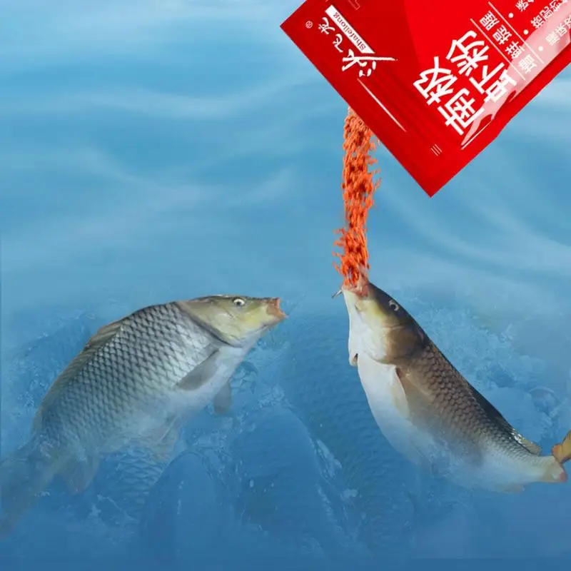 Atrayente de pescado concentrado en polvo, cebo de pez de gusano rojo, aroma irresistible, cebo de polvo de gusanos rojos Universal para arenque/carpa