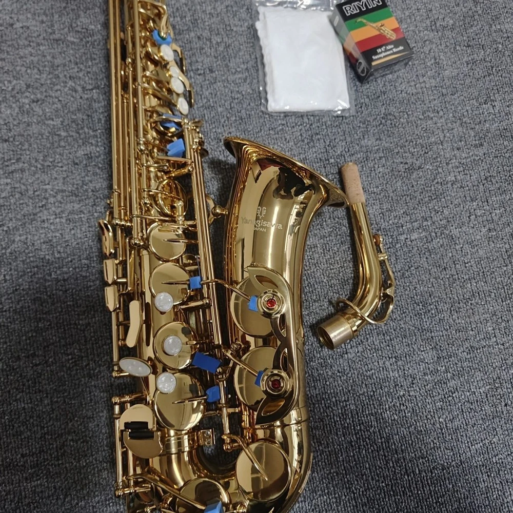 High Quality W037 Alto Saxophone E-flat Brass Lacquered Gold Saxophone Alto Jazz Instrument with Accessories