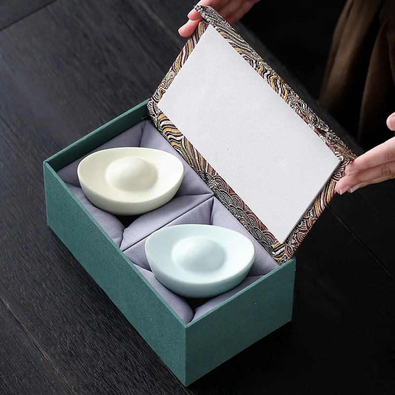 New Tianqing Ru Kiln Yuanbao Lucky Tea Pet Ornament Can Raise Open Tea Play Business Events Annual Meeting Gifts