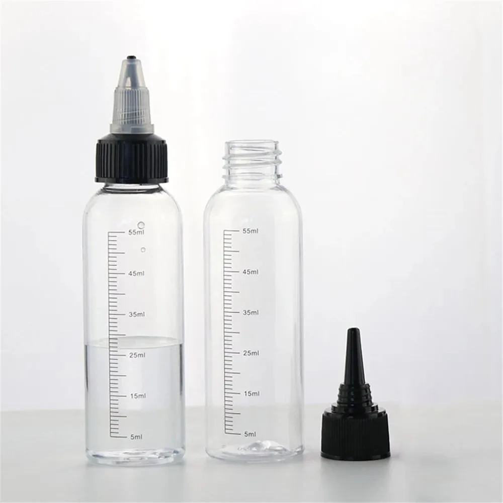 30ml/60ml/100ml/120ml/250ml Plastic Pet E Juice Liquid Capacity Dropper Bottles Twist Top Cap Tattoo Pigment Ink Containers