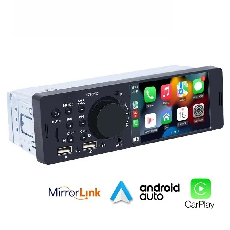 Автомобильный радиоприемник CarPlay Bluetooth Android-автоматический MP5-плеер Handfree A2DP USB TF Aux стерео мультимедийный головное устройство F7805C