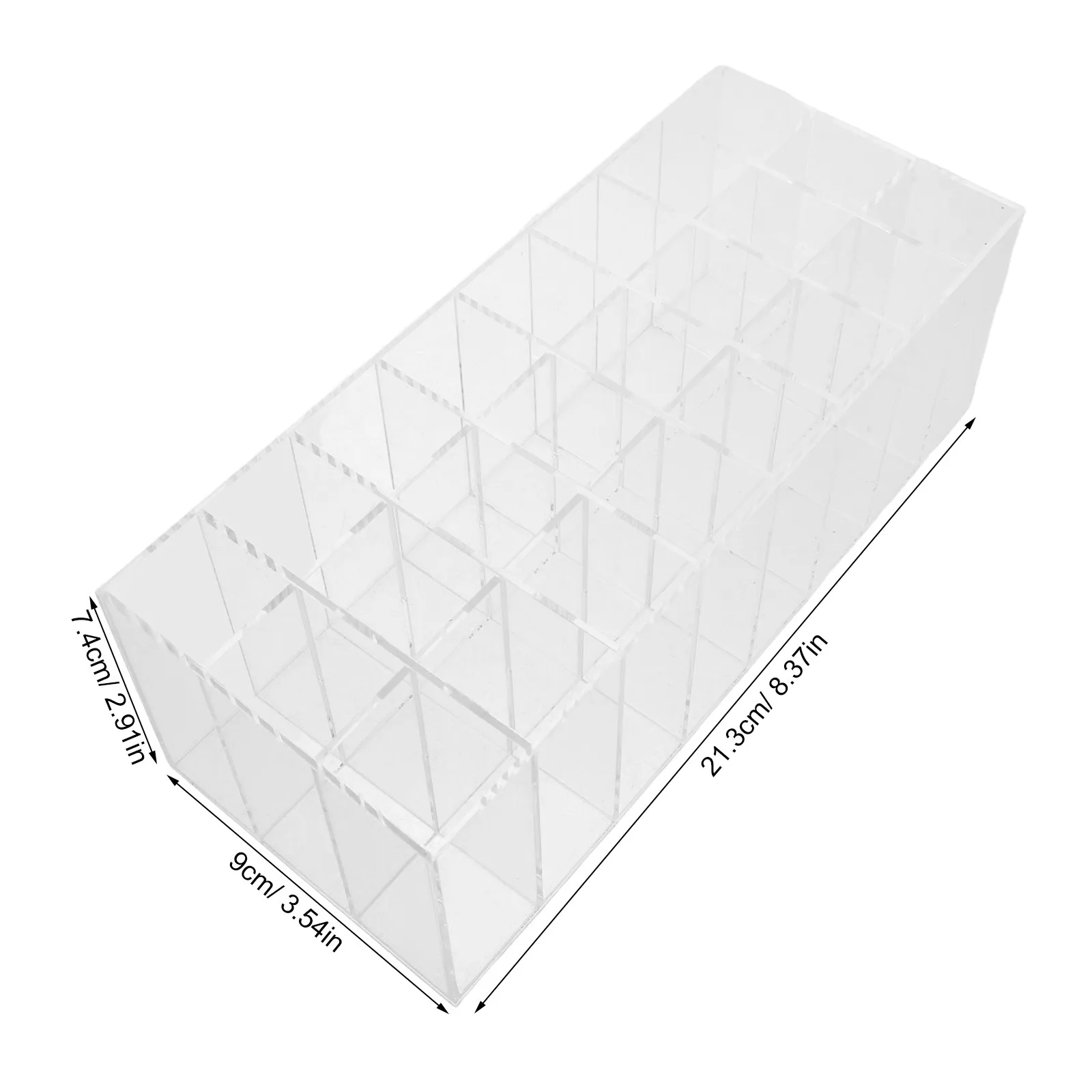24 Slot Crystal Clear Acrylic Lipstick Organizer Vertical Storage Tower for Desktop Vanity Space Saving Display Holder