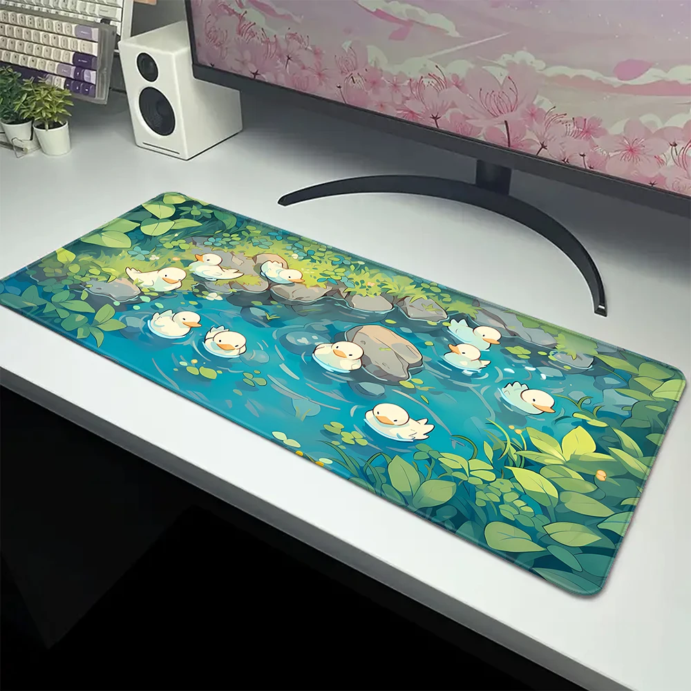 Kawaii Cute Cat Mouse Pad Deskmat Office Latop Mat XXL Mousepad Big Mouse Mat Computer Rubber Mouse Pad Keyboard Mat 900x400mm