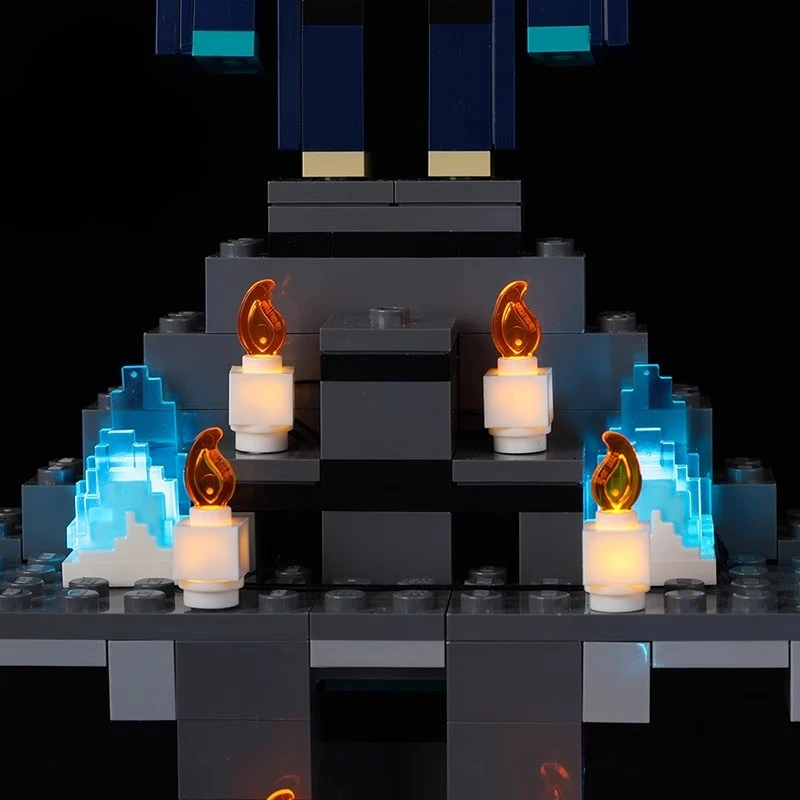 مجموعة إضاءة LED بدون نموذج مناسبة لـ LEGO Minecraft The Deep Dark Battle 21246 (باستثناء مكعبات البناء)