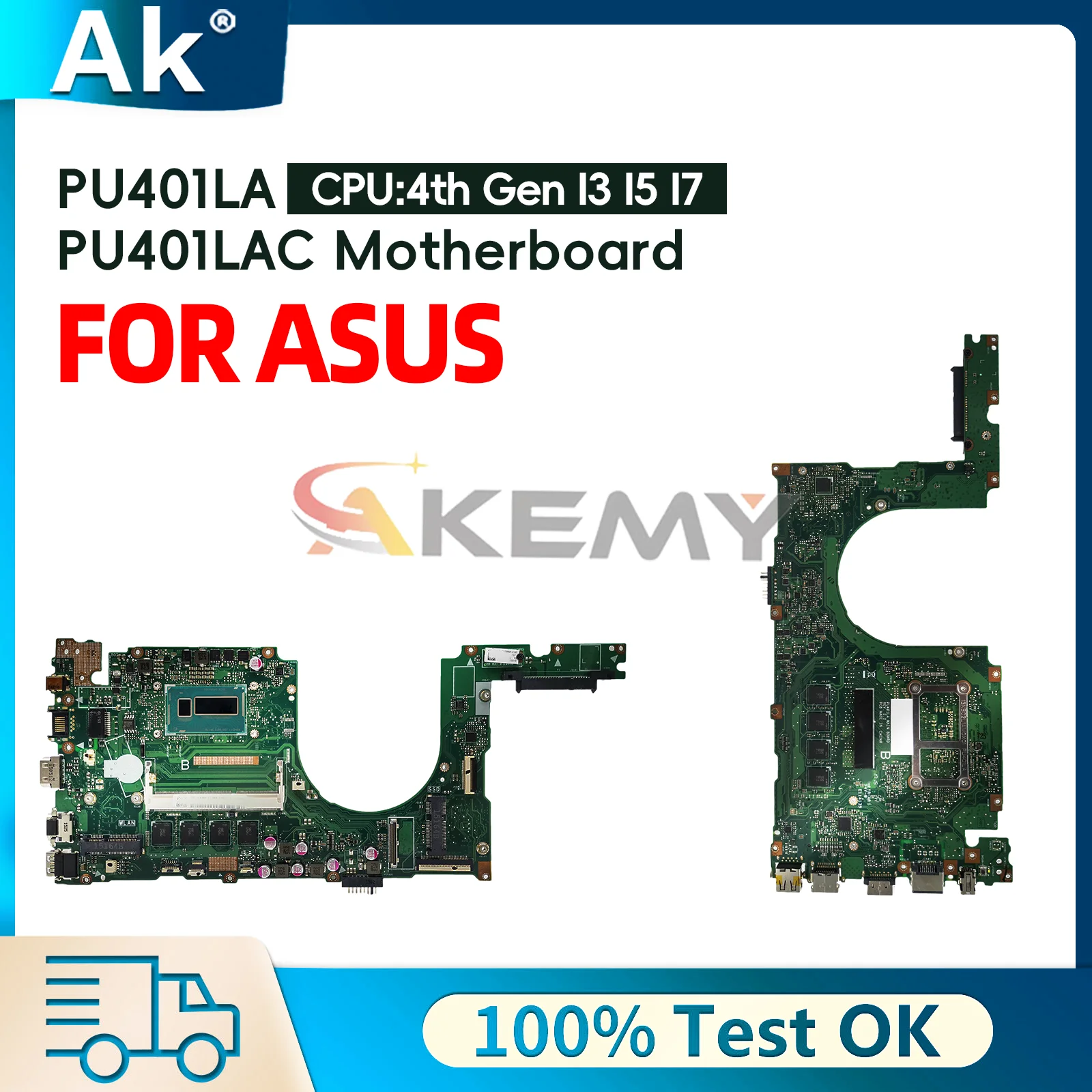 

Материнская плата для ноутбука ASUS VivoBook PU401LA PU401L PU401LAC с процессорами I3 I5 I7, протестирована, быстрая доставка, материнская плата для ноутбука PU401LA