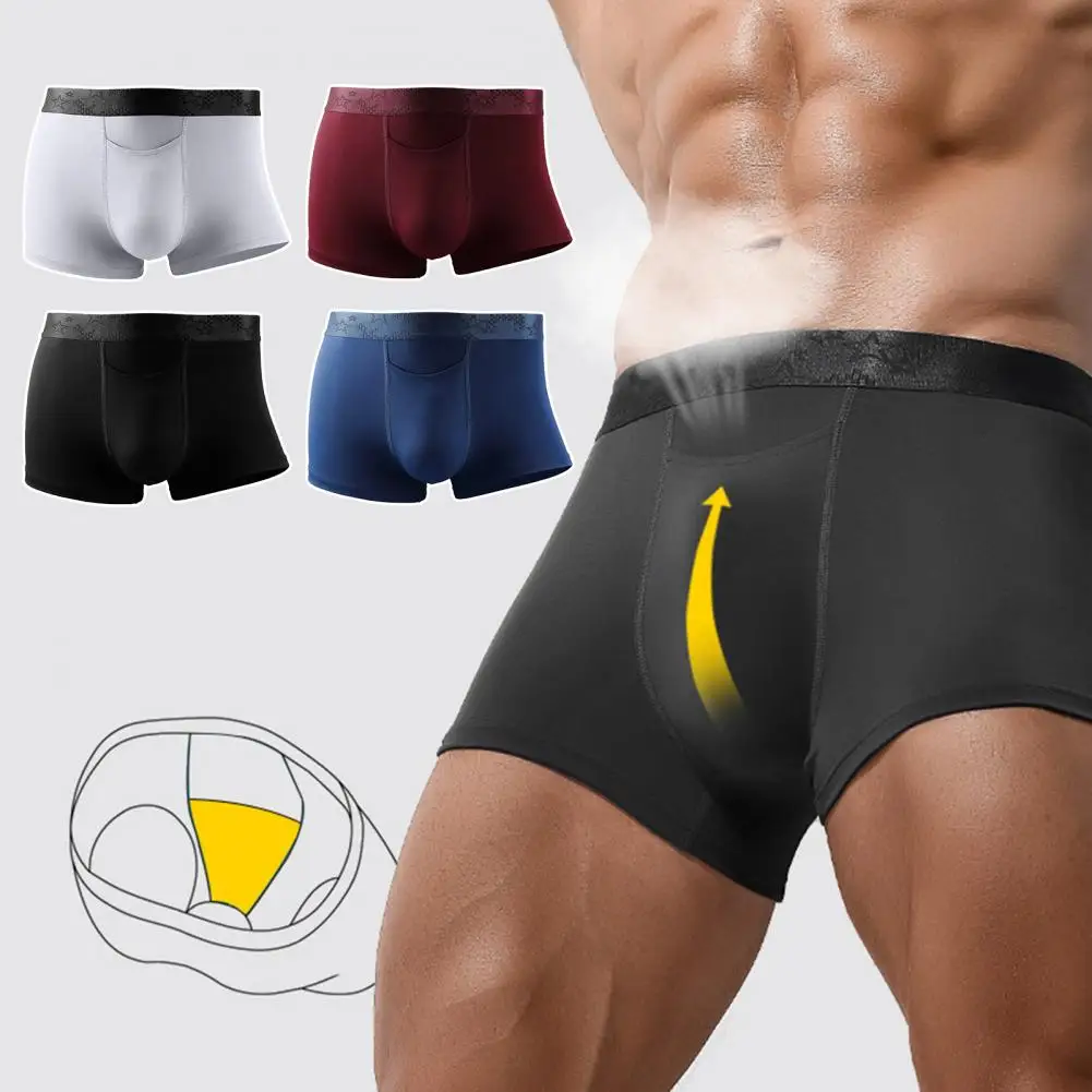 Basic Design Men Underwear Breathable Lightweight Men\'s Summer Underwear Low-rise Sport Shorts Elastic Comfortable Panties Modal