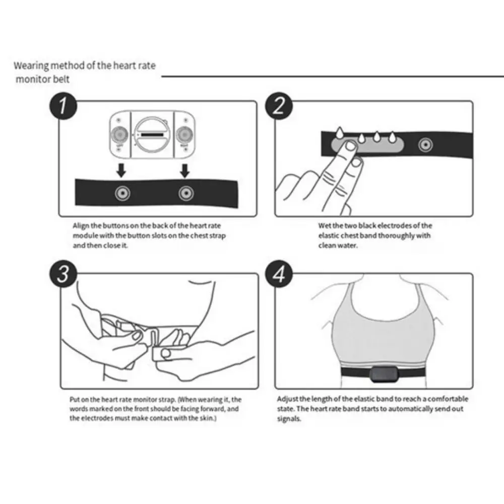 Silicone + Fiber Heart Rate Monitor Strap Multicolor Adjustable Heart Rate Monitor Chest Strap Heart Rate Monitor Chest Belt